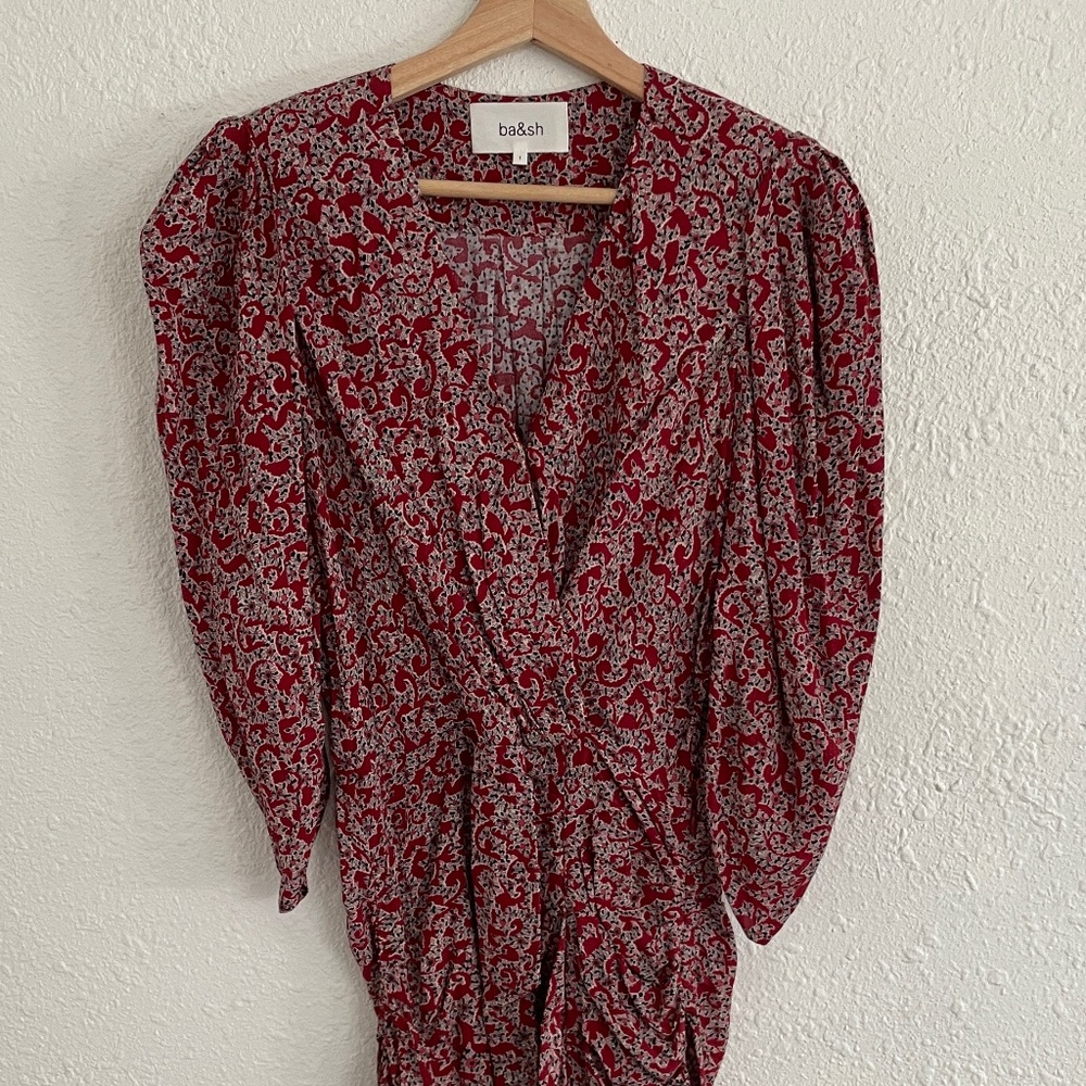 ba&sh Red Floral Mini Dress - Picture 2 of 12